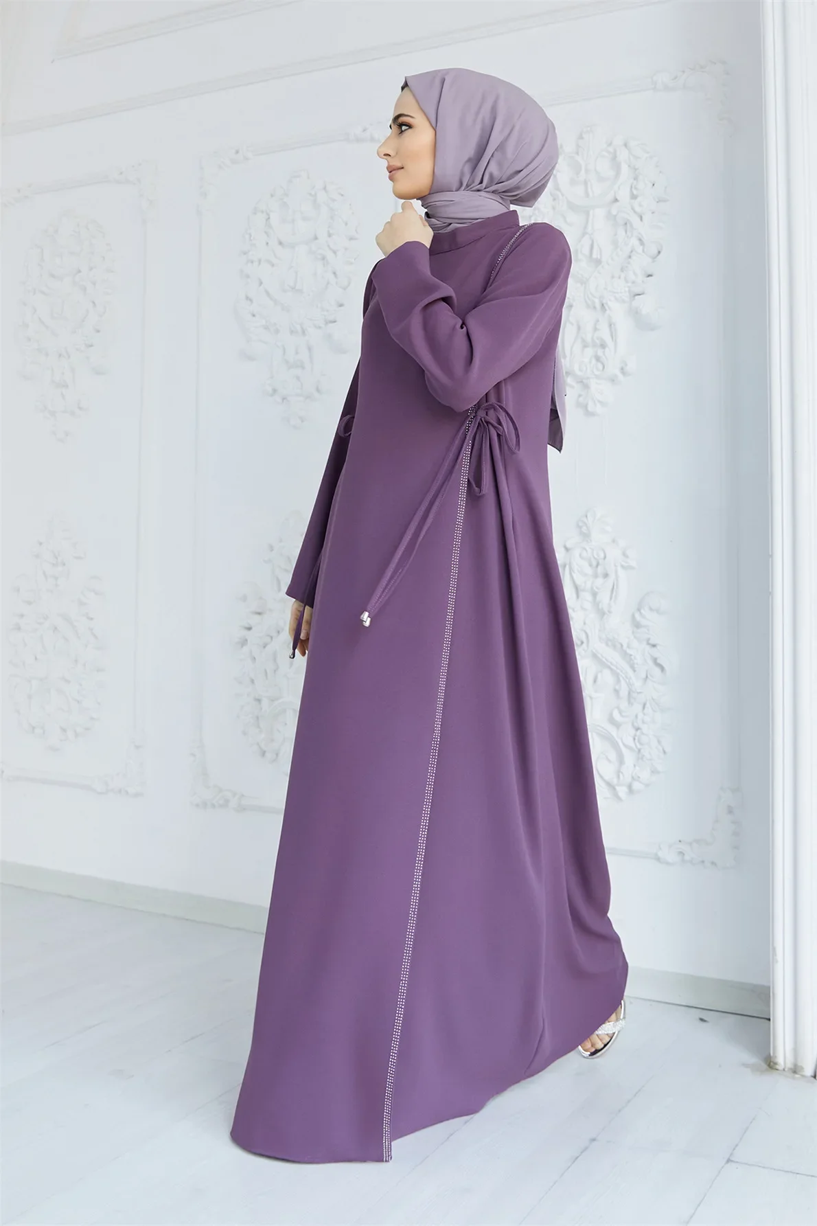 Sa3f79310f1e34026ba091c9ce31087fb9 Eid Muslim Dress Women Abaya Kimono Kaftan Beading Hijab Dresses Jilbab Dubai Robe Khimar Dubai Islam Clothes Kebaya Abayas Mallzona