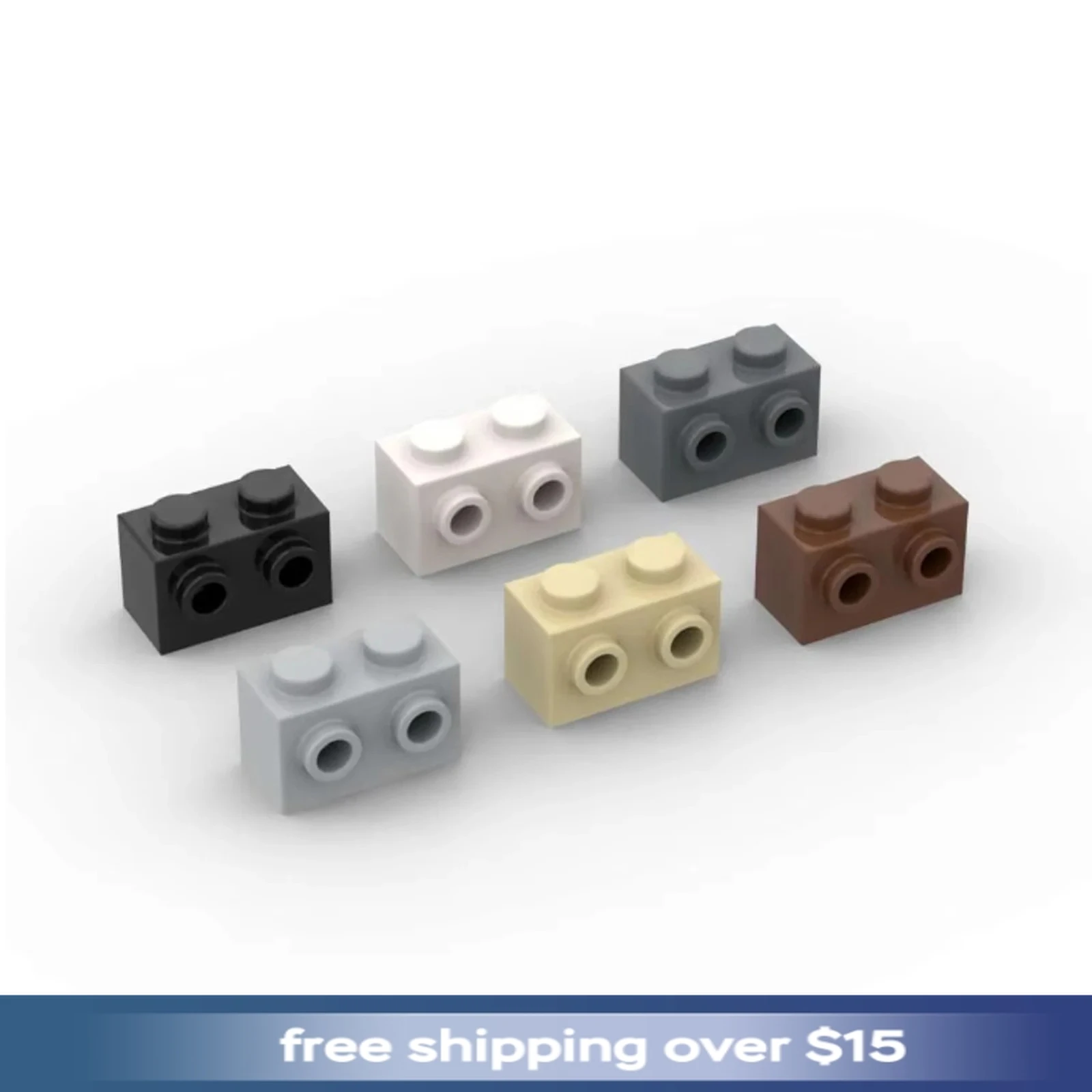 10 PCS 브릭 11211 1x2 싱글 사이드 어댑터 범프 포함 DIY 조립 브릭 빌딩 블록 대량 모델 시티 클래식 키즈 토이