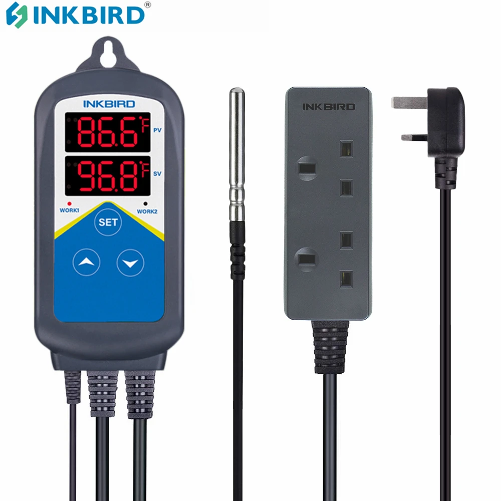 INKBIRD ITC-306T Heating Cooling Pre-wired Temperature Controller With Time Function For Breeding and Planting Pet Breeding