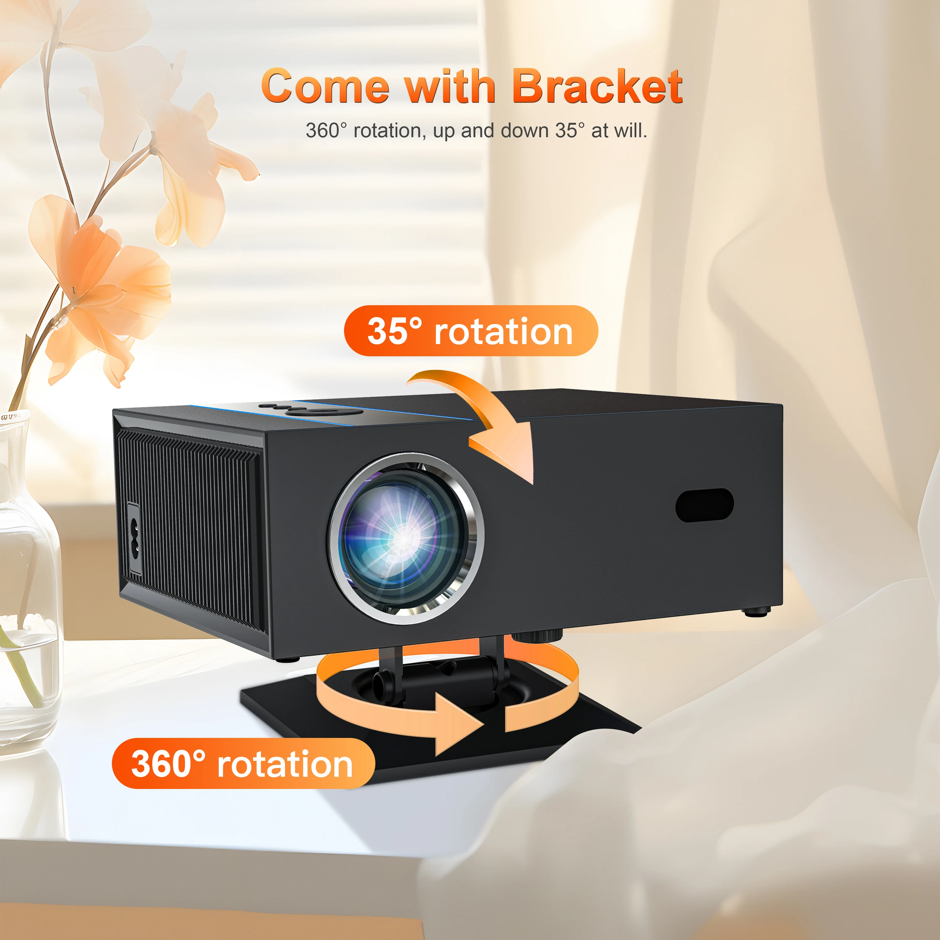 Xnano Projector Support 4k Portable Autofocus Android 13 Dual WiFi 11 BT5.0 Voice Remote Control Home Cinema Outdoor Projetors