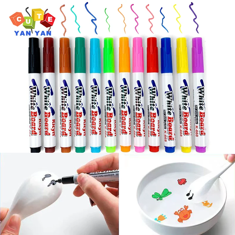 Magical Water Painting Pen Colorful Mark Pen Markers Floating Ink Doodle Water Pens Children Montessori Early Education Toys