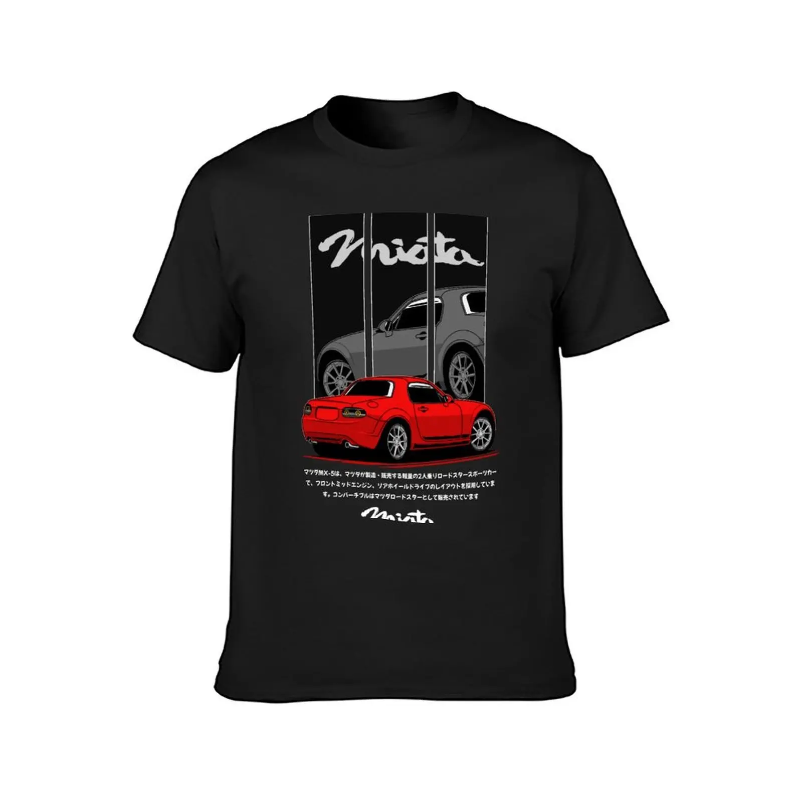 Custom Design Anime Men’s T-Shirt in Red and Grey