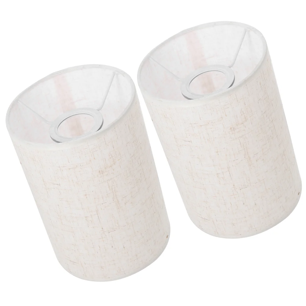 

2 Pcs Linen Lampshade Large Shades for Table Unique Drum Replacement Desk Lampshades Floor