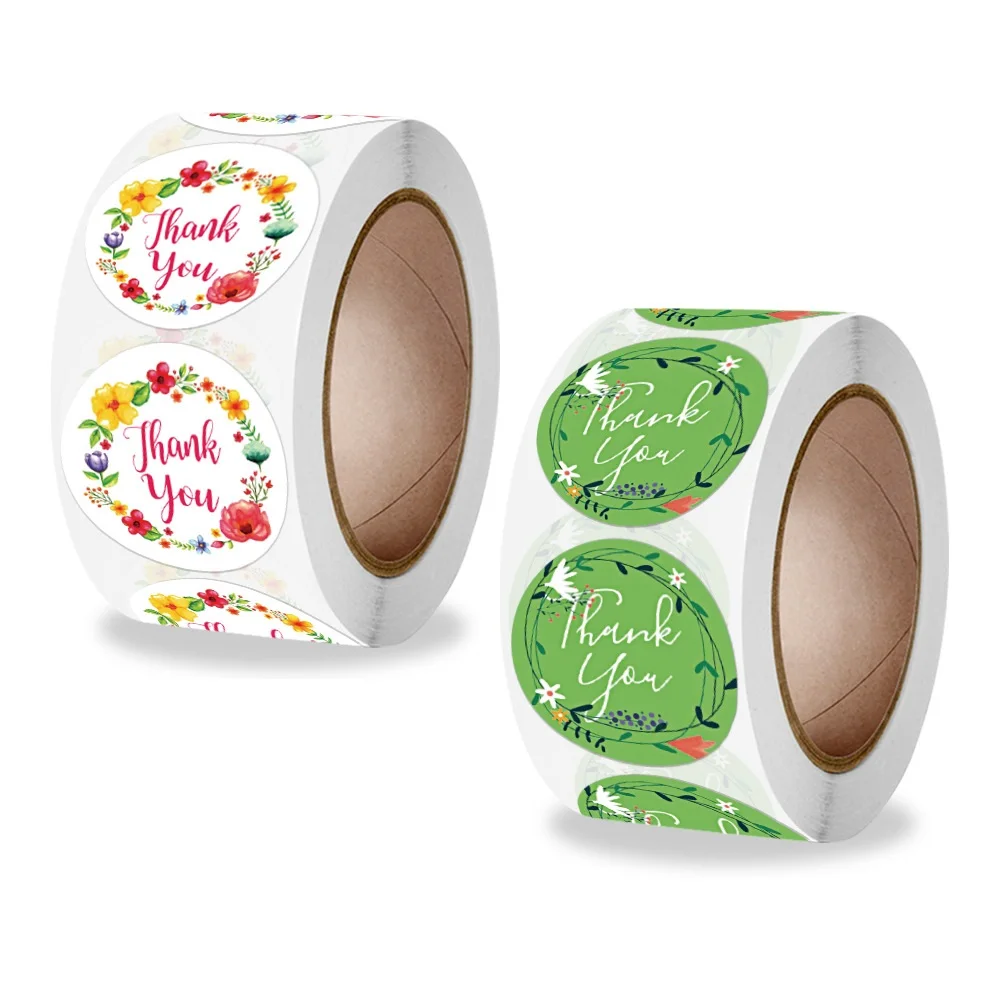 

50-500pcs of flowers, thank you stickers, labels, gifts, packaging, decorations, stationery, business thank you stickers