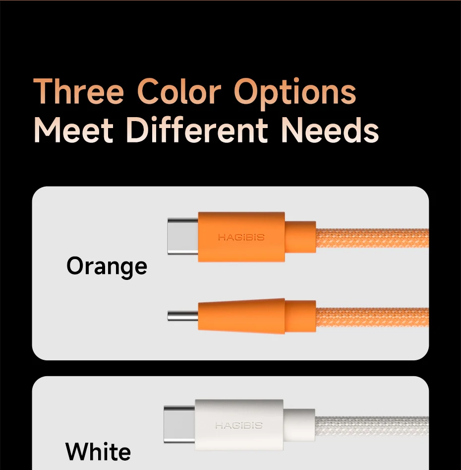 Hagibis USB-C to USB-C Wedge Cable PD 3.1 (240W)