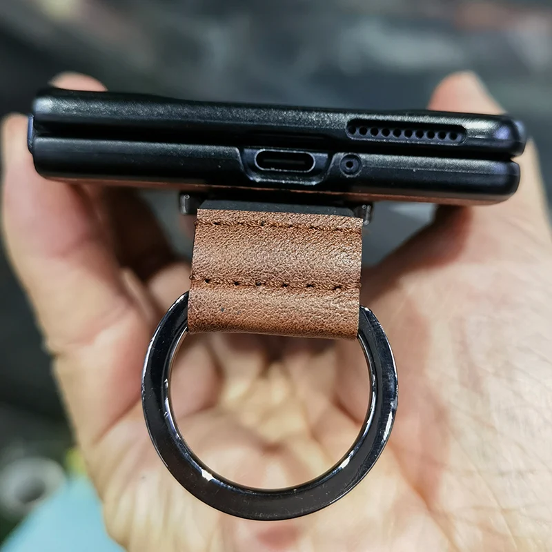 Finger Hand Grip Band Belt Strap Case For Samsung Galaxy Z Fold6 Fold5 Fold4 Fold 6 5 4 Business PU Leather Protector Shell | Gaffar India