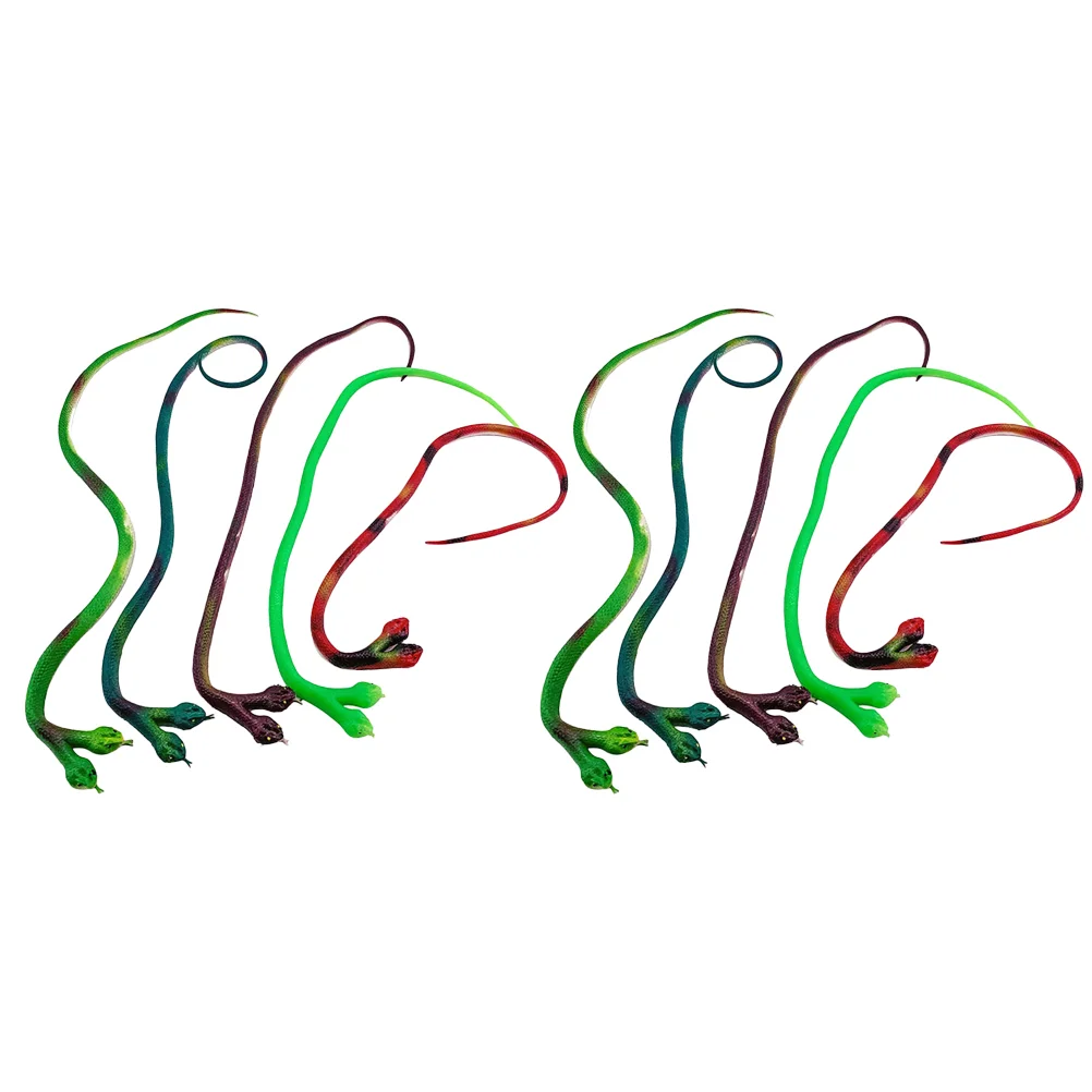 

5 Pcs Double-headed Simulation Snake Realistic Toys Simulated Artificial Halloween Props Lifelike