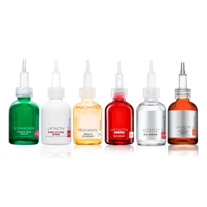 6pcs Face Serum B3 Probio-BHA Retinol Vitamin C Liftactv Suppeme HA Meno 5 BI facial essence skin care set niacinamide serum