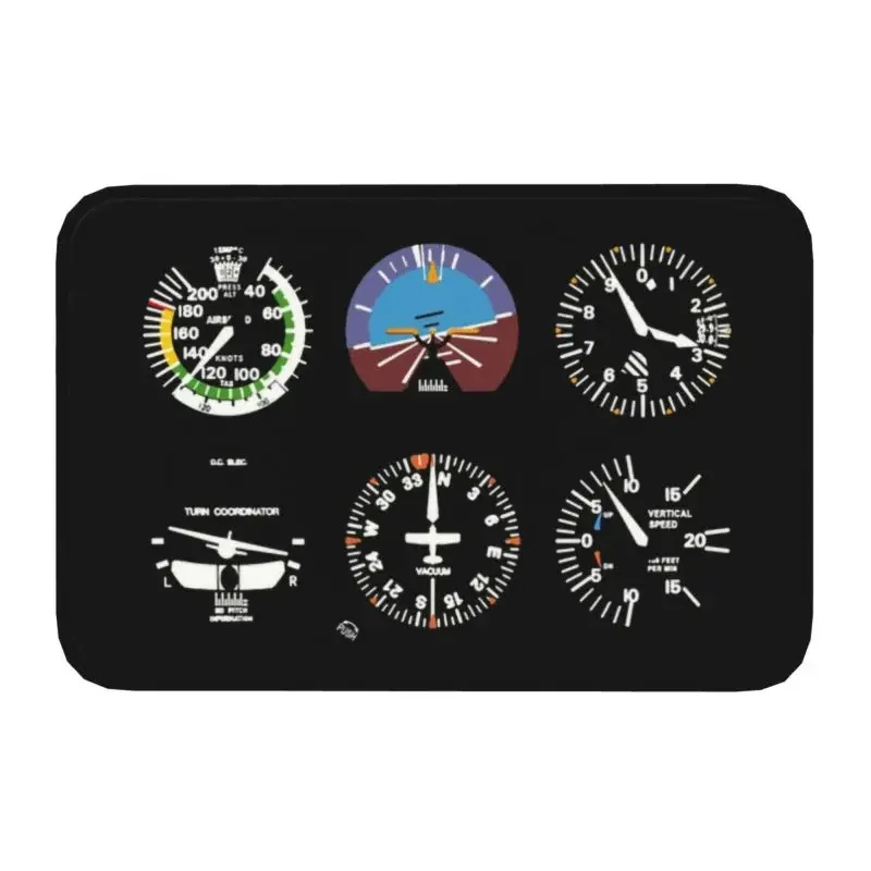 Cockpit Six Quadranti Simulatore Di Volo Pilot Floor Door Bath Kitchen Mat Aereo Zerbino Soggiorno Ingresso Tappeto Tappeto
