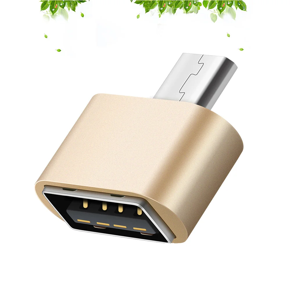 

Portable Micro USB Phone TF Memory Reader OTG Adapter External SD Memory Reader Expansion Expander (Golden)