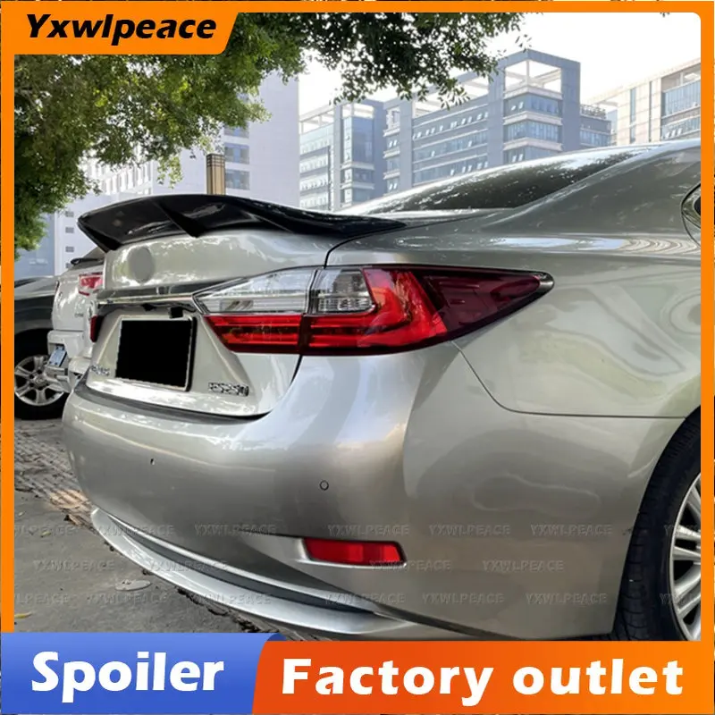 

R Style Real Carbon Fiber Rear Trunk Lip Spoiler Wing Car Accessories for LEXUS ES 2013 14 15 16 2017 ES250 ES300H ES350 ES200