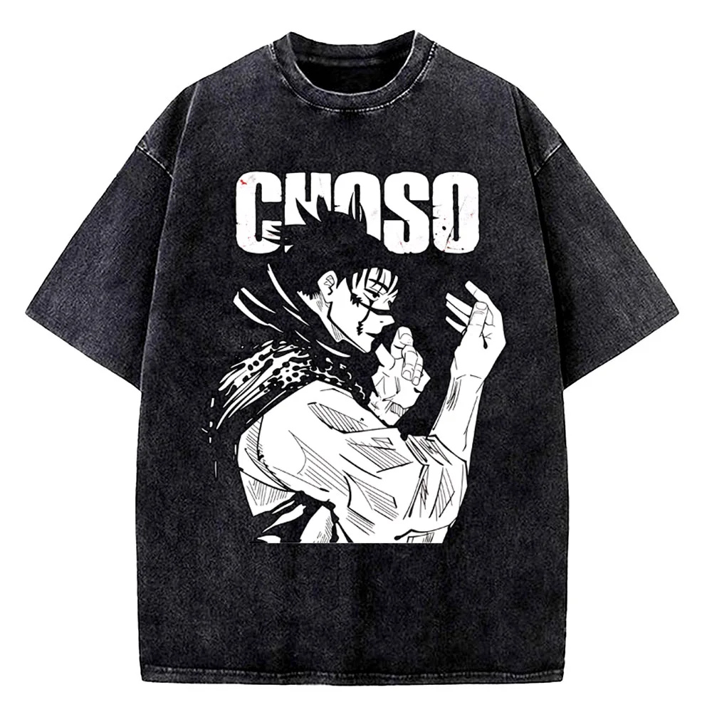 Jujutsu Kaisen Gojo Satoru Vintage Graphic Cotton T-Shirt - Unisex Short Sleeve Tee