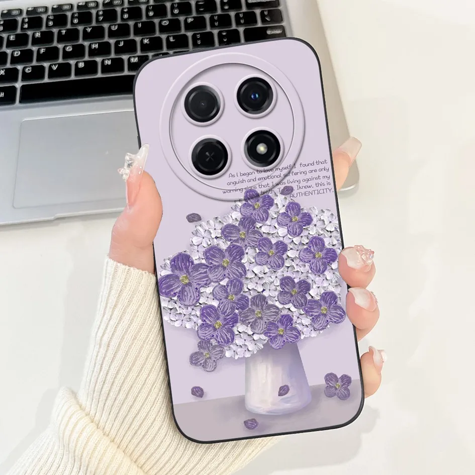 Floral Duck & Cat Soft Silicone Shockproof Phone Case