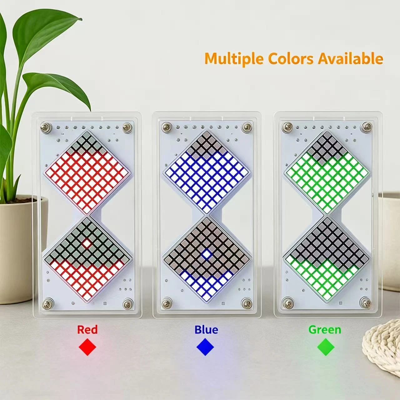 LED 도트 매트릭스 전자 모래시계 키트 중력 감지 타이머 시계 용접 연습 전자 DIY 생산 부품