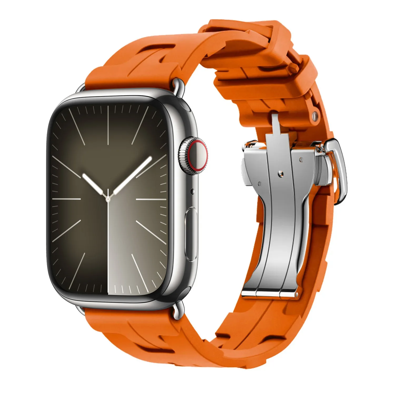 Kilim Single Tour Silicone Watch Strap with Logo and Folding Buckle