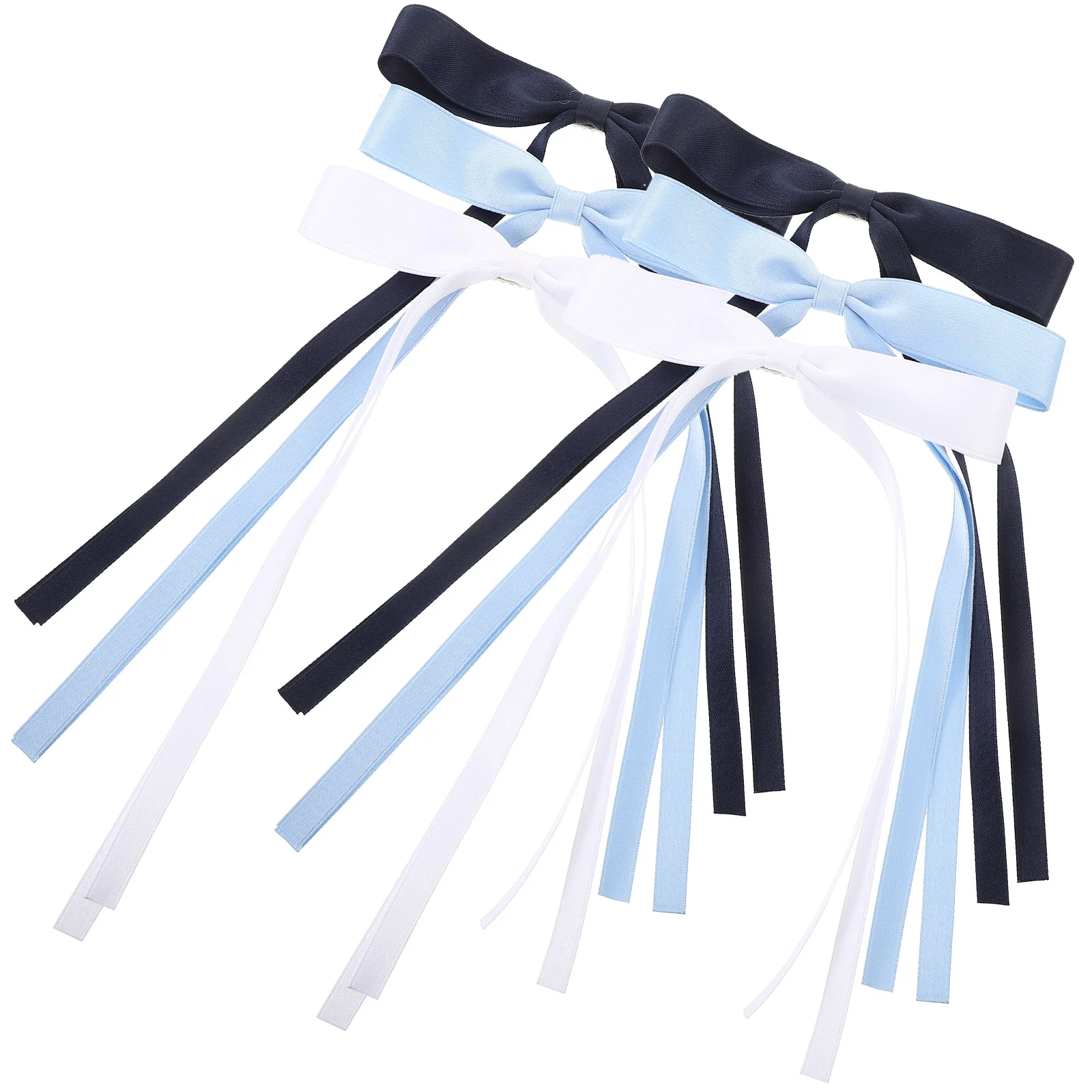 

6 Pcs Hair Barrettes Bow Hairpin Bows for Women Clips Ribbon Double Layer Ribbons Miss