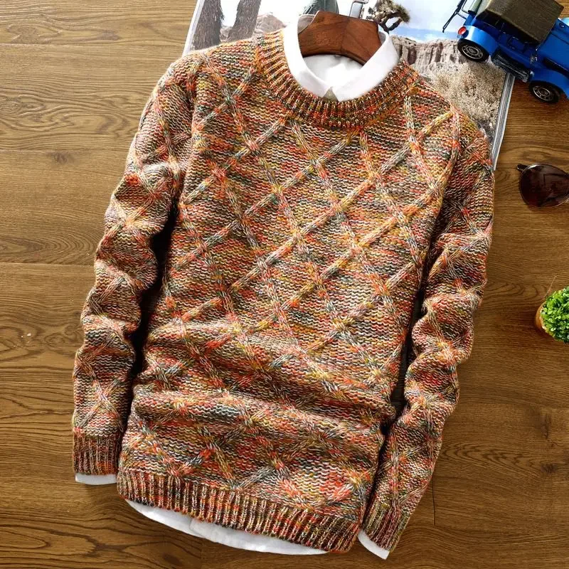 thumbnail image 1 of Ropa para hombre Sin sudadera Suéteres de punto para hombre Suéteres rojos Over Fit Knit Order Aesthetic Meme Sheap Street Y2k Ropa de calle antigua, 1 of 5