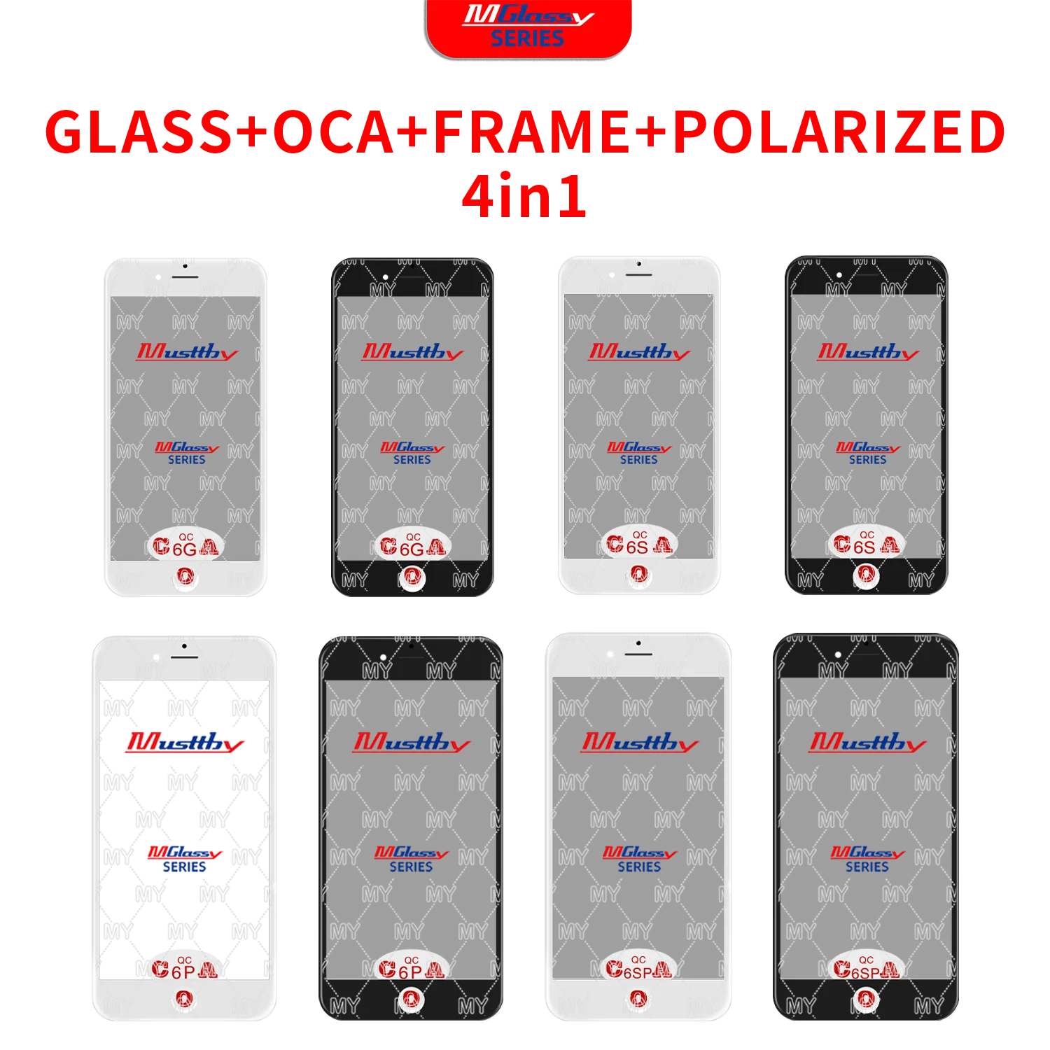 Musttby4PCSGLASSOCAFRAMEPOLARIZEDGlassforiPhoneMobilePhone