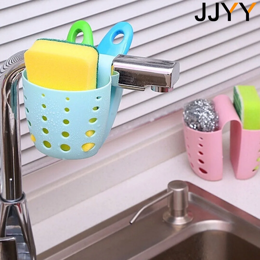 Kitchen Tools Kitchen Sink Saddle Style Double Silicone Sponge Holder Sink Rack Storage Organizer Soap Stonego