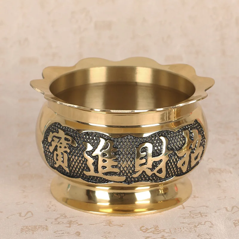 

Factory Direct Supply Buddha Utensils Brass Copper Incense Burner Lotus Edge Buddha Illuminates Wholesale Home Indoor Buddhist H