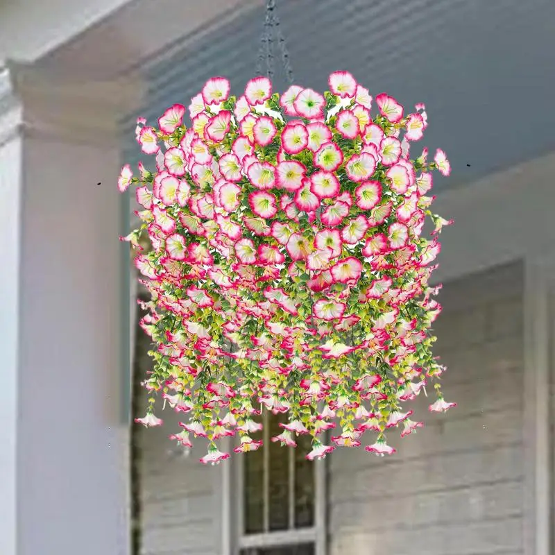 2pcs 75cm  Artificial Morning Glory Eucalyptus Nonfading Rattan Hanging Wall Door Decoration Fake Plants Garden Party Decor