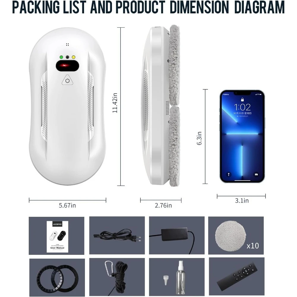 Commercial Washing Robots Automatic Water Spray & Remote Control Window Washer Robot Smart Window Cleaner Robot