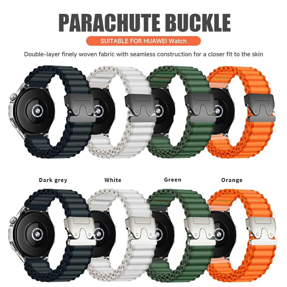 Woven Nylon QuickFit Strap Bracelet, 20mm/22mm/26mm