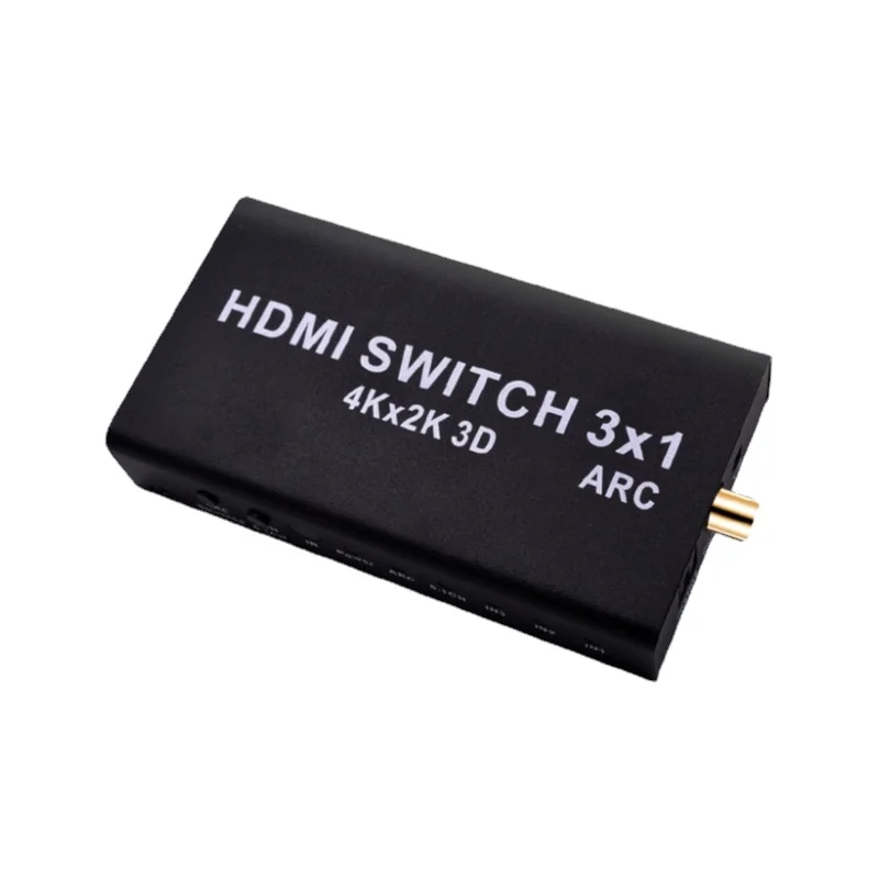 

Direct From Manufacturer HDMI Switcher 3x1 - 3 Inputs 1 Output Switcher with HD Fiber Optic Converter and ARC Audio Return