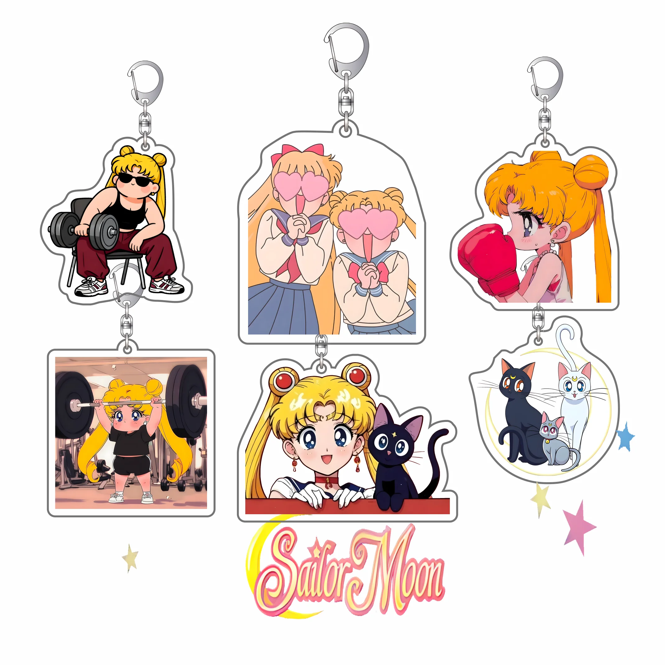 Sailor Moon Chibi Anime Keychain - Kawaii Bag Charm Pendant Accessory