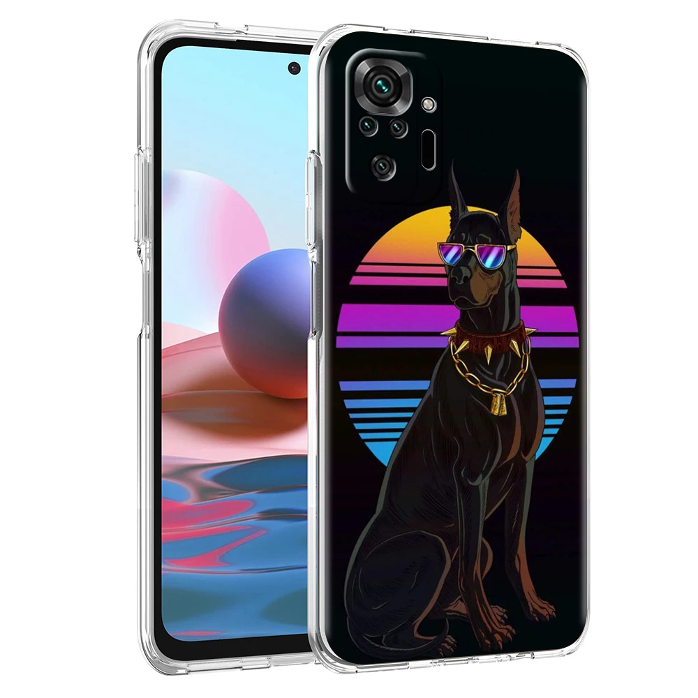 Transparent Doberman Dog Silicone Phone Case Cover