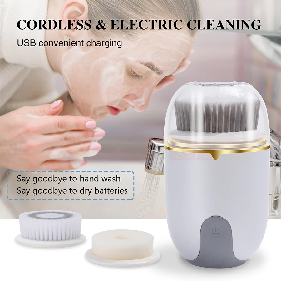 UltrasonicFacialCleanserBrushElectricCleansingFaceBrush360