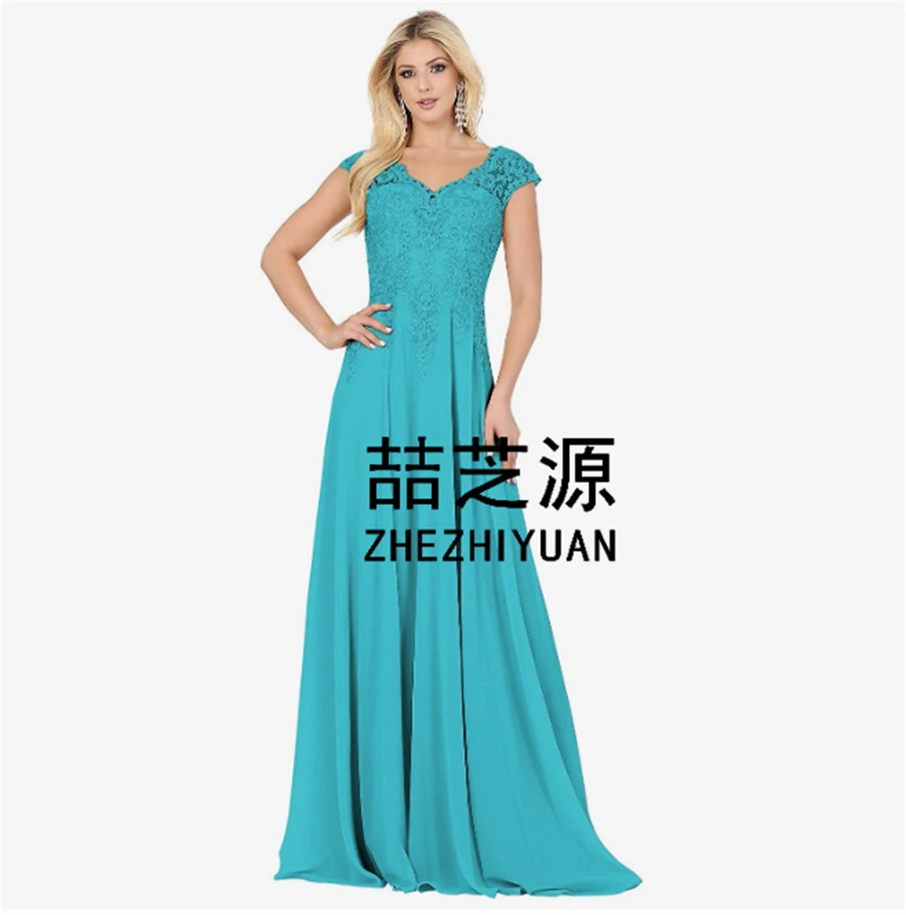 

Vintage Mother of the Bride Dresses Short Sleeves V-Neck Lace Appliques Lace-Up High-Low Vestido De Madrinha 2023 Custom Made