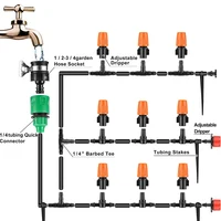 50M Micro Drip Irrigation System Automatic Plant Watering Kit with Adjustable Drippers & Hose - Outdoor Garden Misting Tools 3