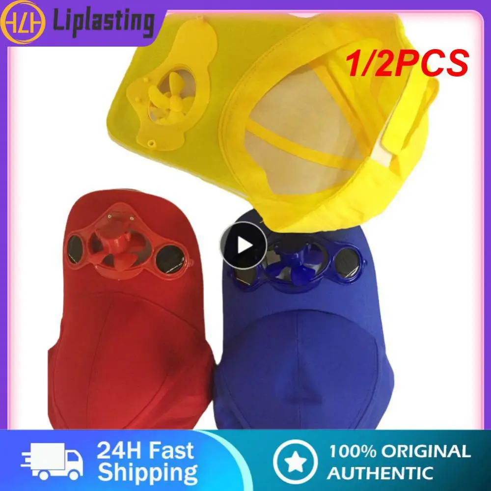 1/2PCS Five Colors Summer Sport With Fan Free Charging Sun Protection Solar Cotton Hat Sun Visor Baseball Casual Unisex