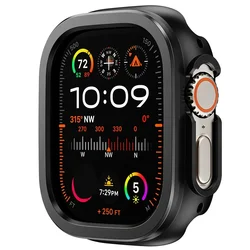 Premium Aluminum Alloy + TPU Protective Bumper Case for 49mm  Ultra (Black)