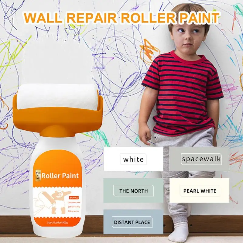 

Wall Patching Paint Rolling Brush Portable 2 In 1 Wall Paint Repair Brush With Small Roller Wall Repair Tool With Strong Repair