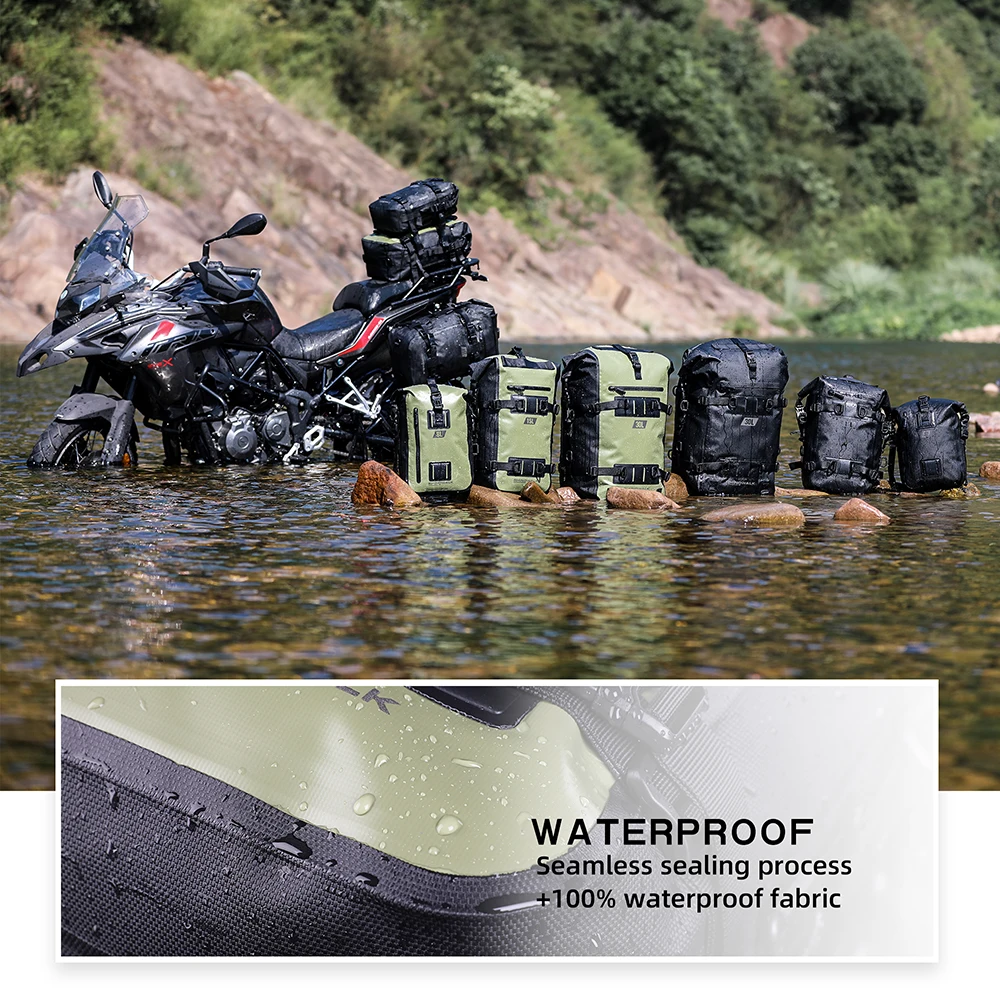 Waterproof Modular Motorcycle Packs 8L/15L/30L