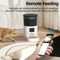 ROJECO Automatic Cat Feeder With Camera Video Cat Food Dispenser Pet Smart Voice Recorder Remote Control Auto Feeder For Cat Dog 5