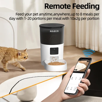 ⁦ROJECO Smart Pet Feeder with Camera⁩ - الصورة ⁦5⁩