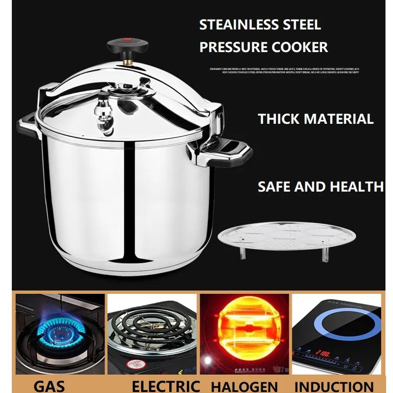

3-30 litre Commercial Inox Pressure Cooker #304 stainless steel Cooking Pressure Cooker Large Hotal Induction cooker