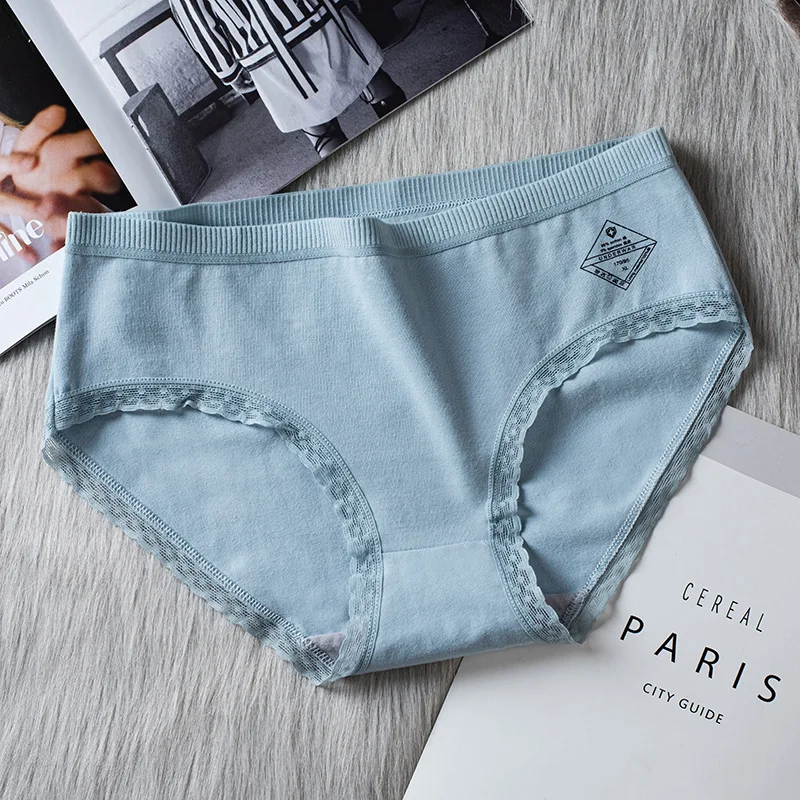 

L~2XL Low Waist Underpants Cotton Briefs Women's Lingerie Breathable Underwear Soft Panties Antibacterial Female Intimates Size