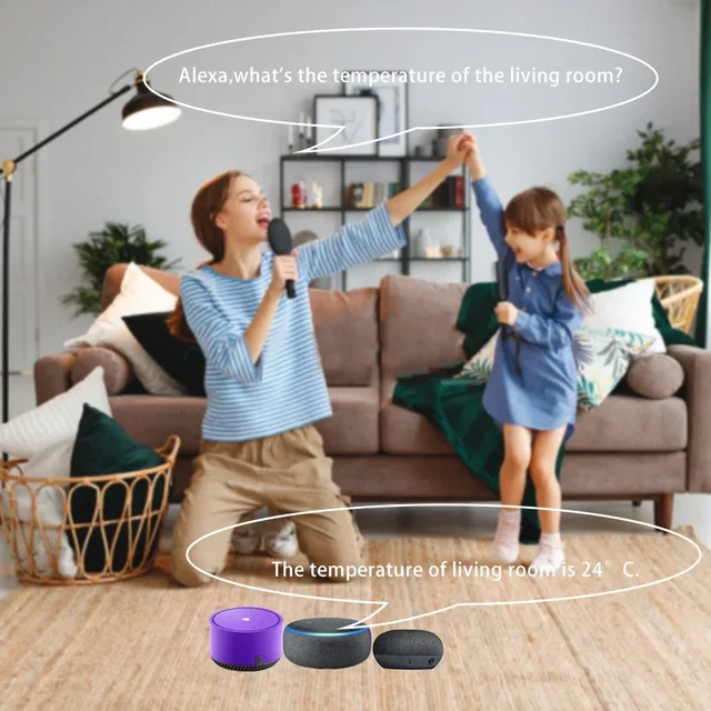 Tuya Smart Temperature Humidity Sensor Zigbee Bluetooth LCD Digital Display Remote Monitor Smart Life Voice Control Alexa Google 2