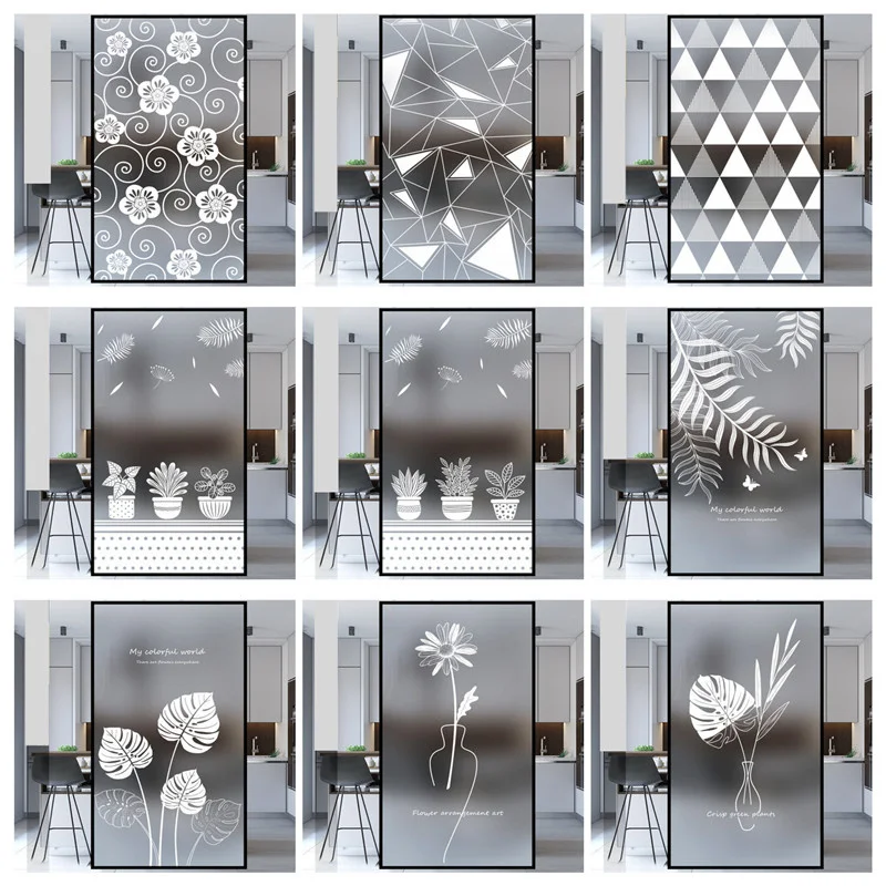 

Translucent Frosted Glass Sticker, Opaque, Bathroom, Anti-Peep, Balcony, Kitchen, Shading Glass Film, Nordic, Simple