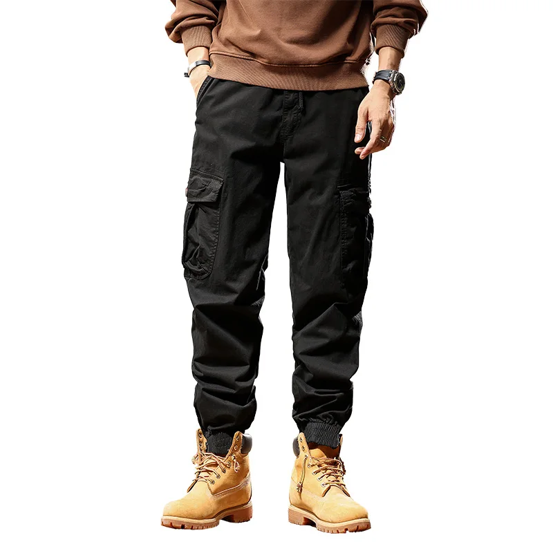 Japanese, Korean, European and American style workwear pants for men, simple and versatile, high street 2024 new casual pants, s