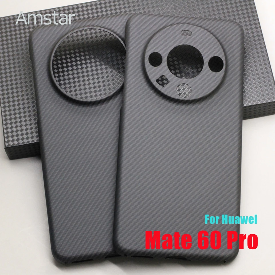 

Защитный чехол Amstar из чистого углеродного волокна для Huawei Mate 60 Pro, ультратонкие противоударные чехлы из арамидного волокна Mate 60 Pro, чехол для телефона