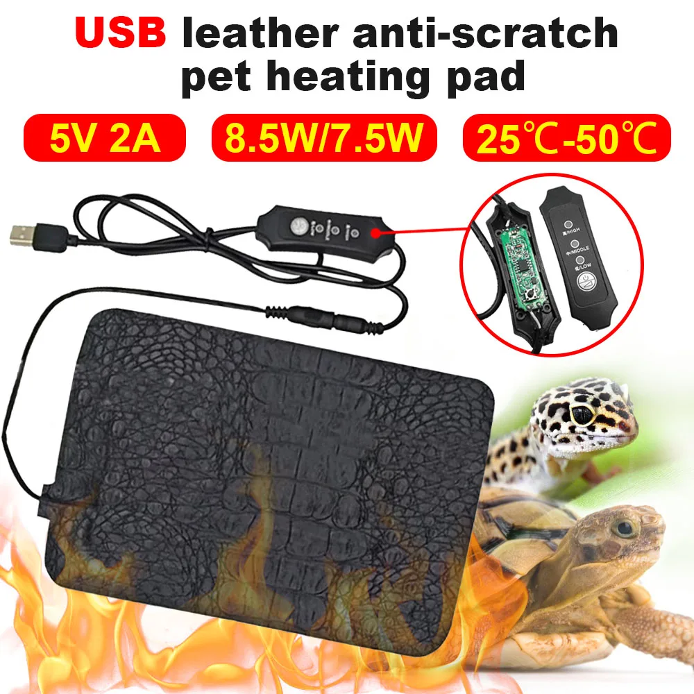 USB 애완 동물 난방 패드, 방수 파충류 인큐베이터 난방 패드, 3 가지 온도 조절 가능, 가죽 겨울 따뜻한 방수 Best5 USB 애완 동물 난방 패드, 방수 파충류 인큐베이터 난방 패드, 3 가지 온도 조절 가능, 가죽 겨울 따뜻한 방수 Best5
