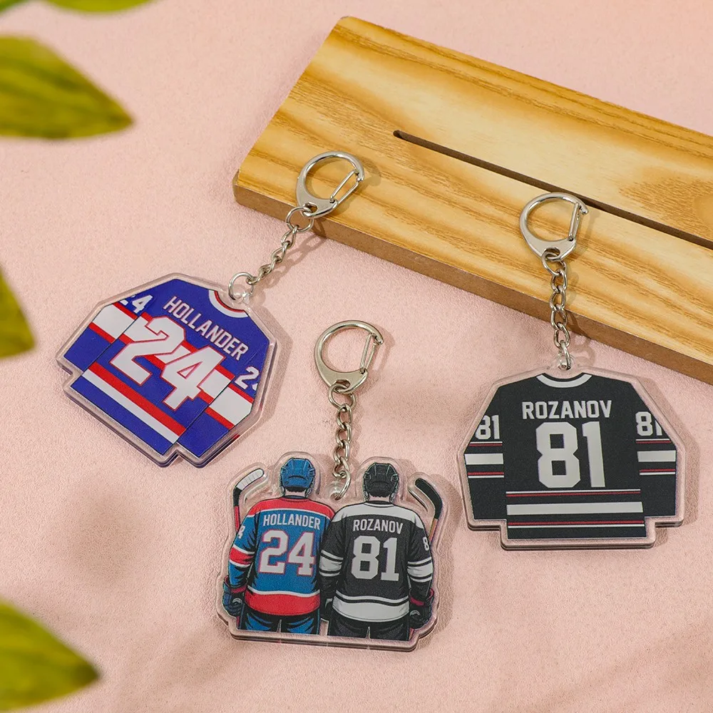 Heated Rivalry TV Show Keychain Accessories Bag - Mini Jersey Keyrings Fan Gifts