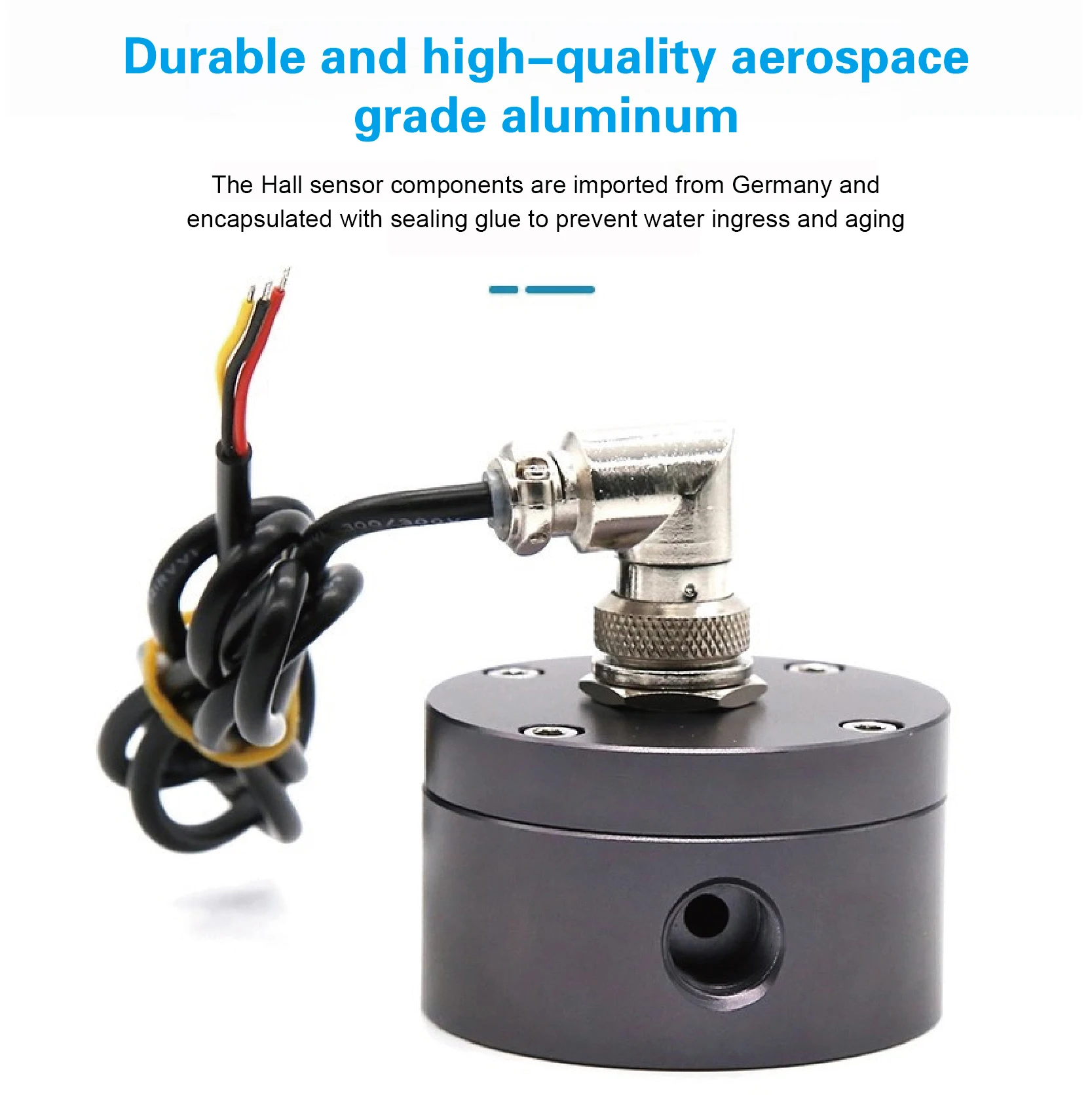 Precision Gear Flowmeter Hall Effect Oil Sensor Aluminium Body G1/4 G3/8 G1/2 Th