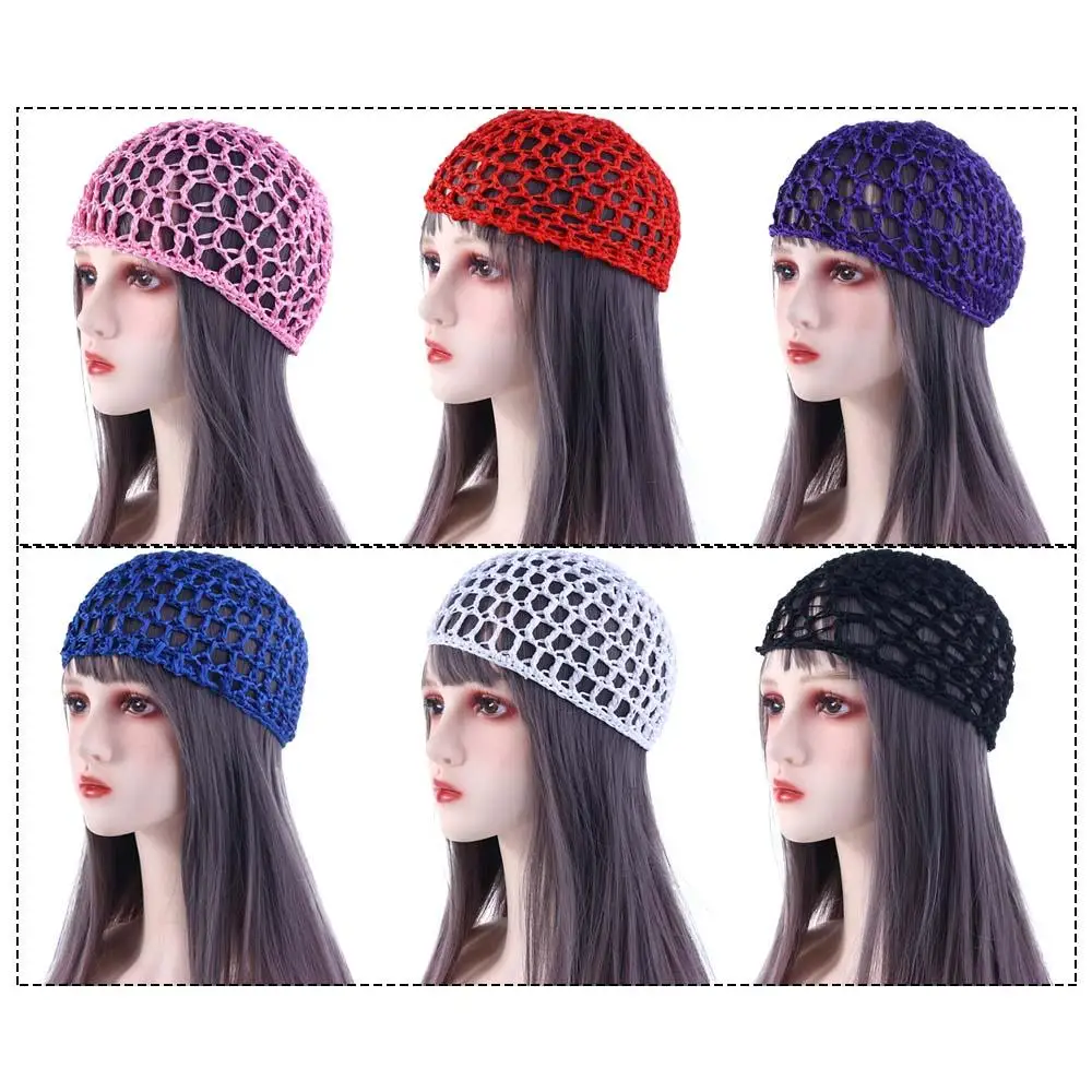 Women Multi-color Night Cover Crochet Sleeping Mesh Cap Snood Net Hat Hair Net 50pcs scratch off sticker 72x77mm gray quadrate silver color blank for postcard cover stationery message wedding game sticker