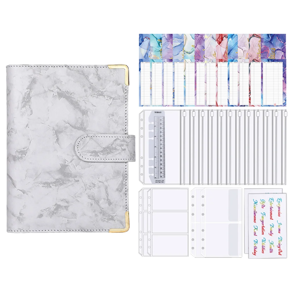 

Money Saving Binder Loose-leaf Budget Stickers Savings Book with Cash Envelopes